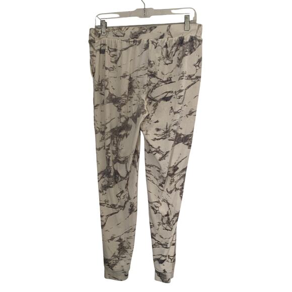 Soma Weekend Velvet Pajamas Set White Gray Marble Womens Size Small - Picture 4 of 13